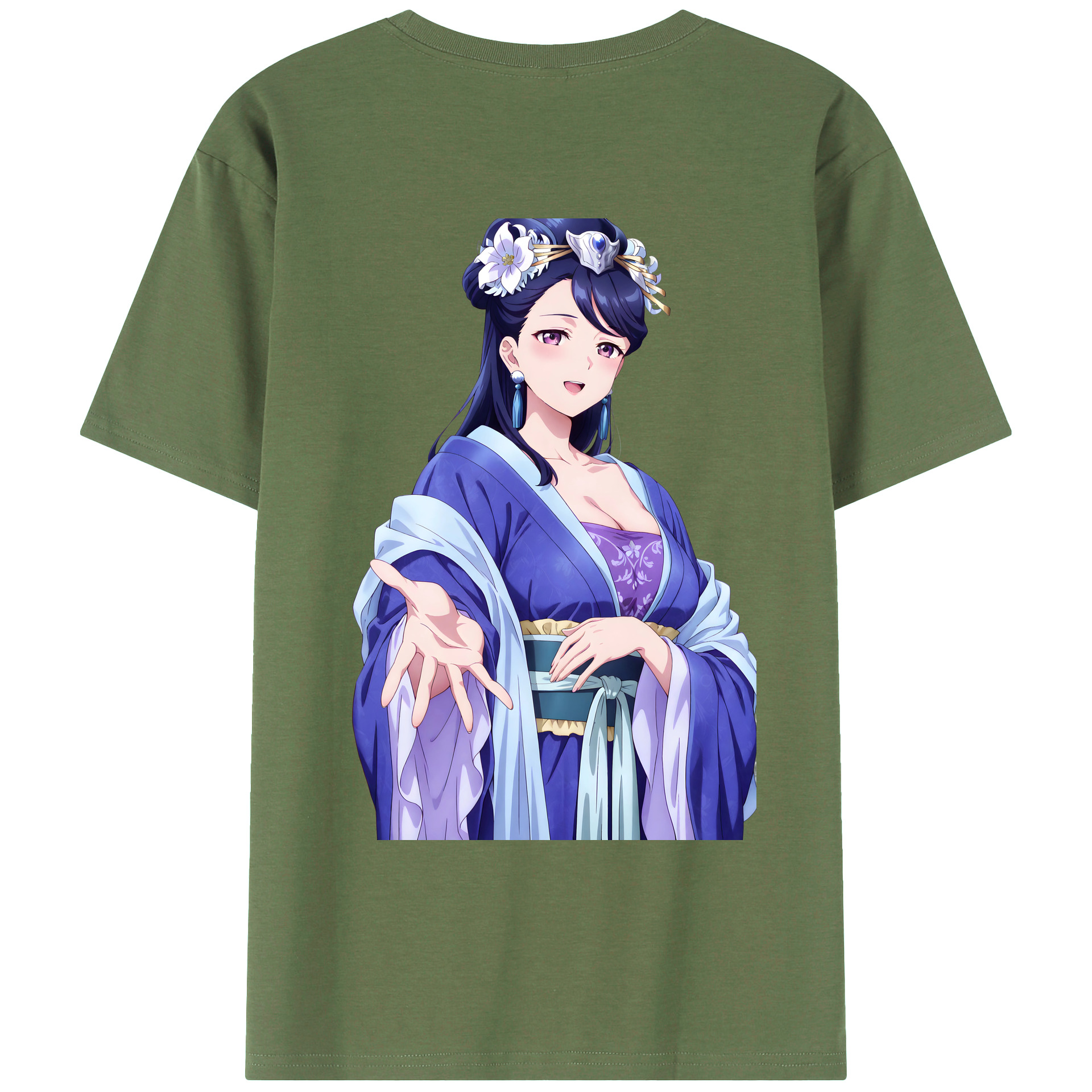 （画像用） 薬屋のひとりごと The Apothecary Diaries 綿100％ メンズ半袖Tシャツ（バックプリント） 通気性
